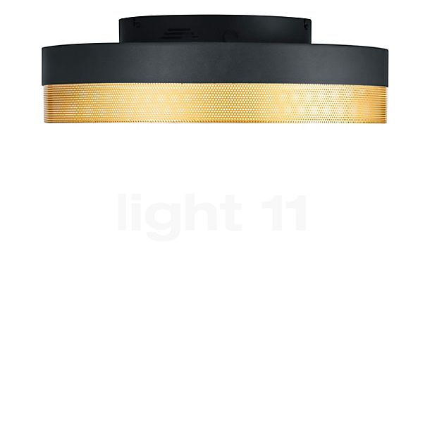 Hell Mesh, lámpara de techo LED negro/dorado - 45 cm