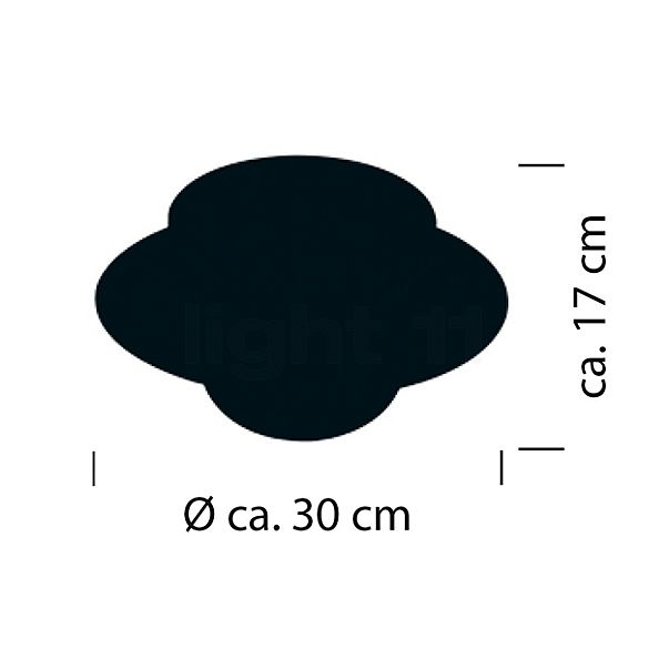Hell Nugget Plafonnier/Applique noir - 30 cm - vue en coupe