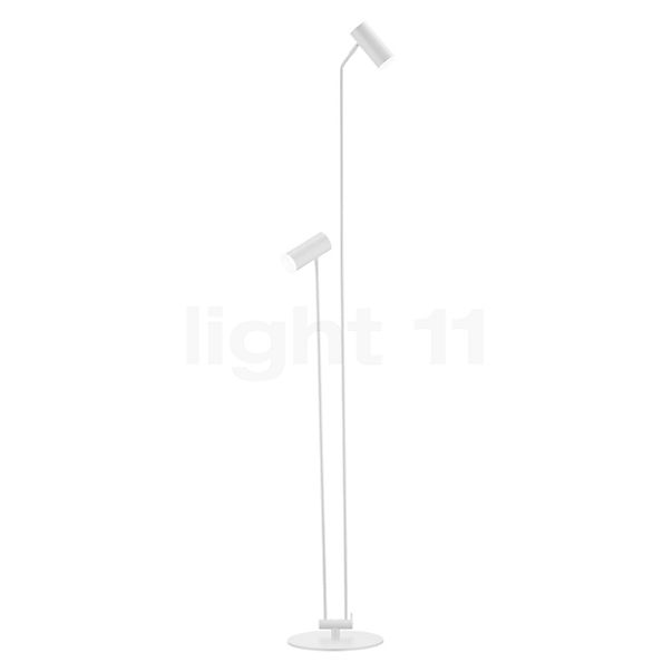 Hell Polo, lámpara de pie 2 focos blanco - 180 cm