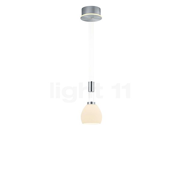 Hell Sam, lámpara de suspensión LED níquel mate/cromo