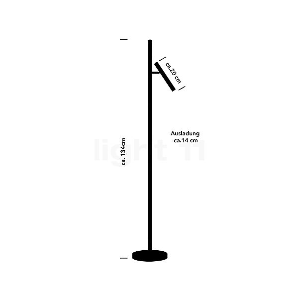 Hell Streak Battery Floor Lamp LED black sketch