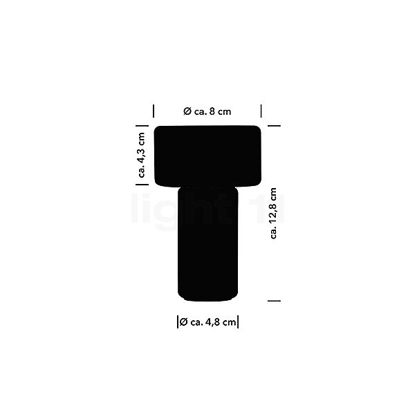 Hell Tiny Battery Light LED black sketch