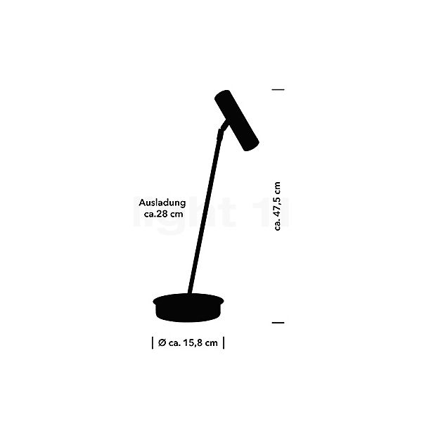 Hell Tom Pro Lampada da tavolo LED bronzo opaco - vista in sezione