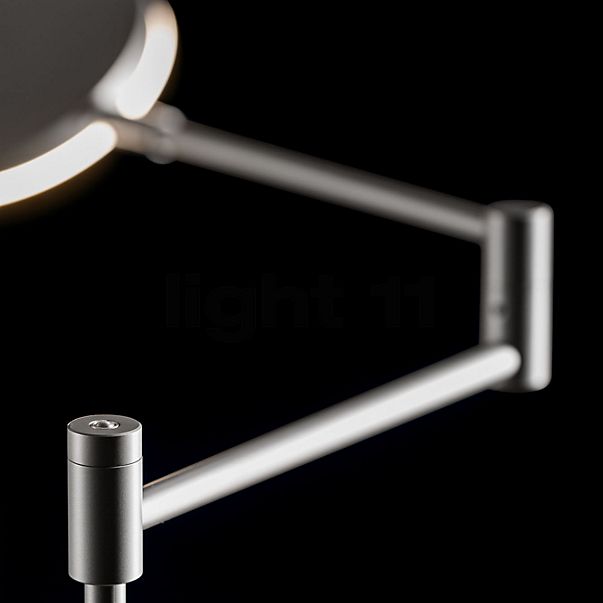 Holtkötter Plano B, lámpara de pie LED aluminio mate