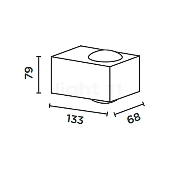 IP44.DE Como Væglampe LED antrazit skitse