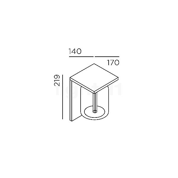 IP44.DE Dia F Wall Light LED anthracite sketch