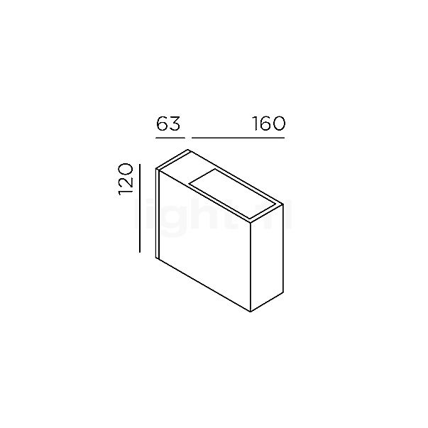 IP44.DE Eye Wall Light LED anthracite sketch