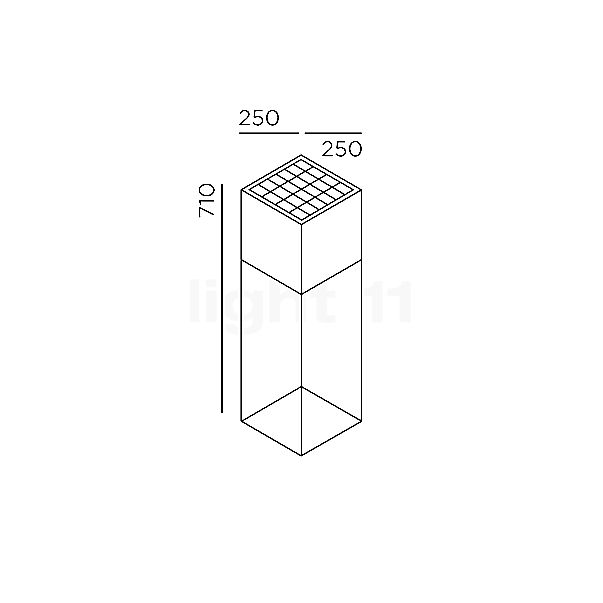 IP44.DE Fil Bodemlamp LED met zonne zwart - 71 cm schets