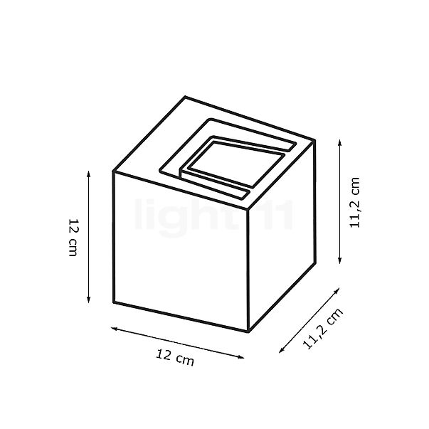 IP44.DE Gap Q LED brun skitse