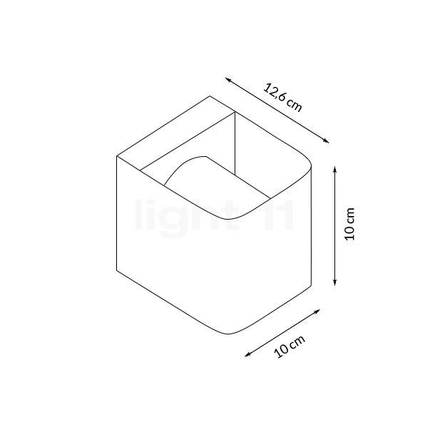 IP44.DE Intro Lampada da parete LED antracite - vista in sezione