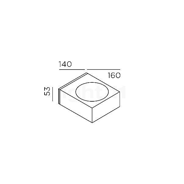 IP44.DE Luci Applique LED anthracite - vue en coupe