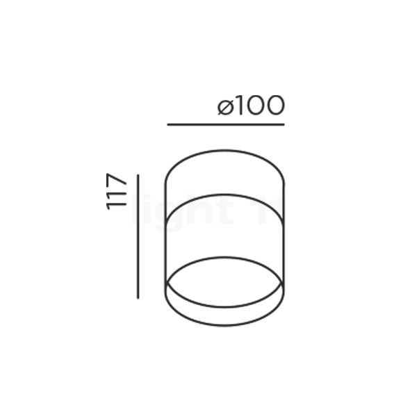 IP44.DE Pro Spot LED rond wit schets