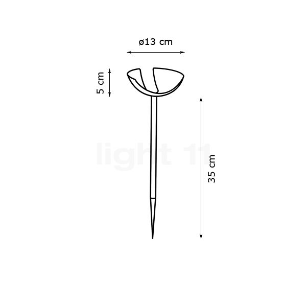 IP44.DE Shot Tee Ground Spike anthracite sketch