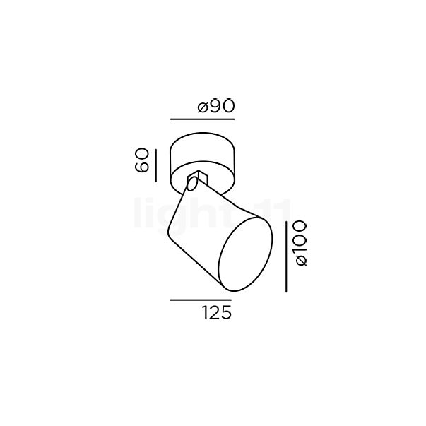 IP44.DE Stic Wall-/Ceiling Light LED black sketch