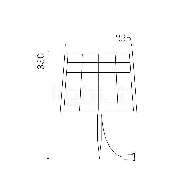IP44.de Panneau solaire L pour Solar Join anthracite - vue en coupe