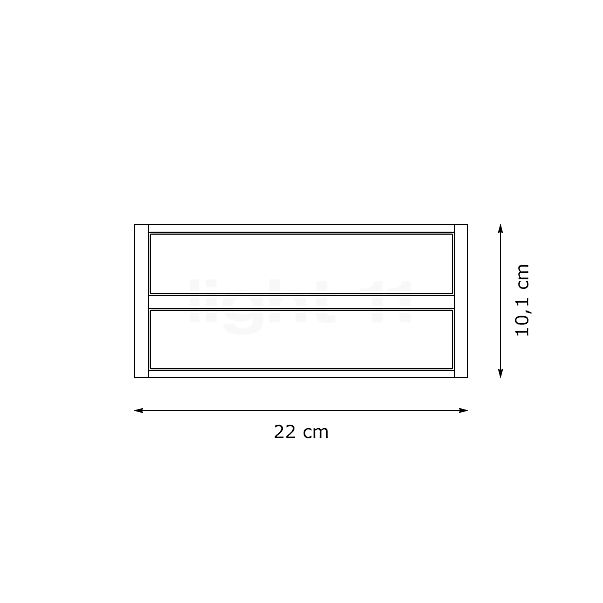 IP44.de Slat Wall/Ceiling light LED space grey , discontinued product sketch