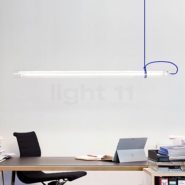 Ingo Maurer Tubular, lámpara de suspensión LED azul/blanco