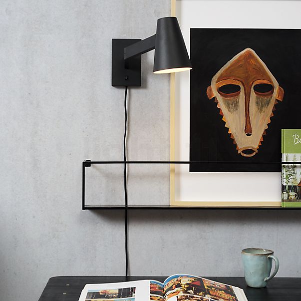 It's about RoMi Biarritz, lámpara de pared negro - amplitud 40 cm , artículo en fin de serie