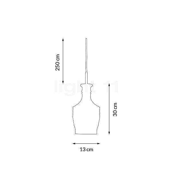 It's about RoMi Brussels Hanglamp transparant/goud - ø14 cm schets