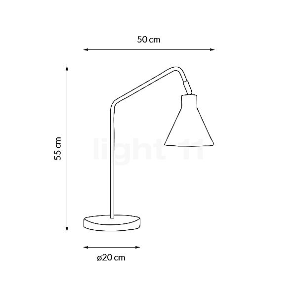 It's about RoMi Lyon Table Lamp black , Warehouse sale, as new, original packaging sketch