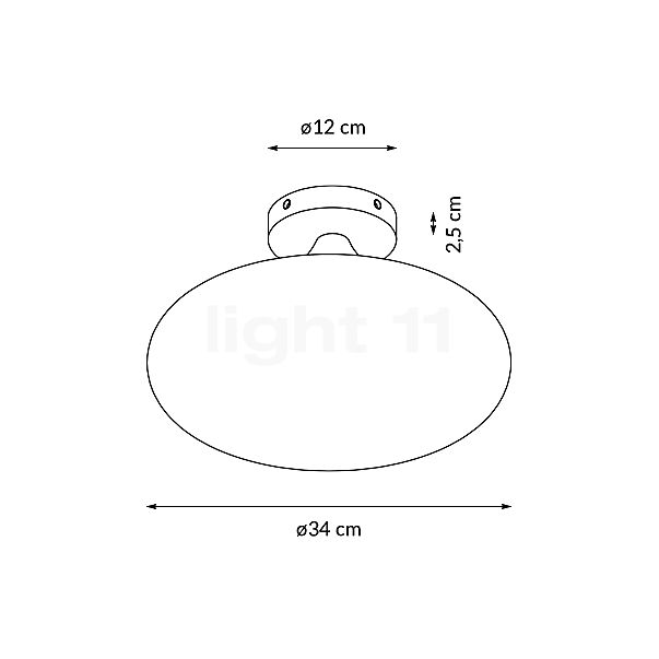 It's about RoMi Sapporo Ceiling Light sand - ø34 cm sketch