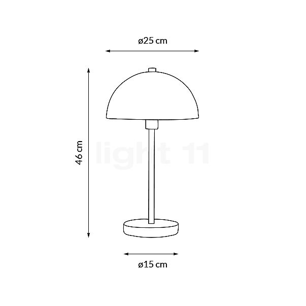 It's about RoMi Toulouse Lampe de table doré - vue en coupe