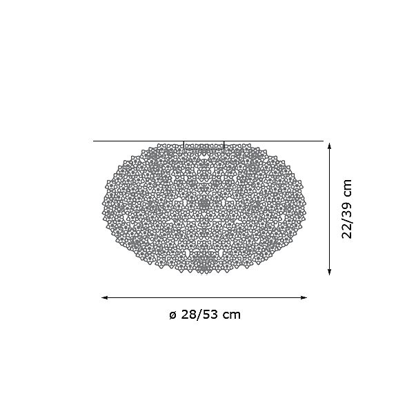 Kartell Bloom Wand-/Deckenleuchte minze, ø53 cm , Lagerverkauf, Neuware Skizze