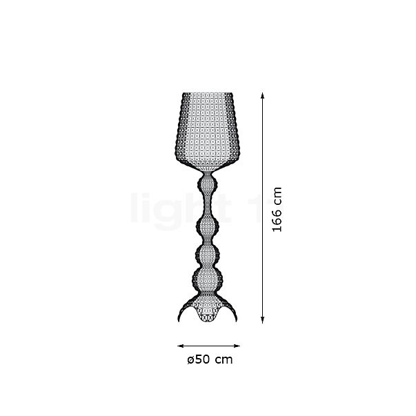 Kartell Kabuki LED bianco - vista in sezione