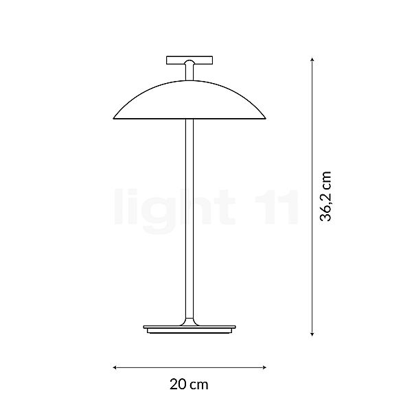 Kartell Mini Geen-A Tischleuchte LED schwarz Skizze