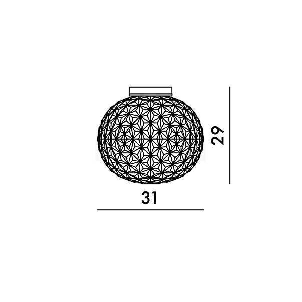 Kartell Planet Ceiling Light LED clear sketch