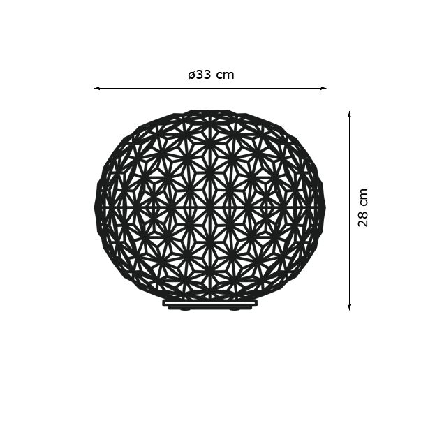 Kartell Planet Lampe de table LED fumé - vue en coupe