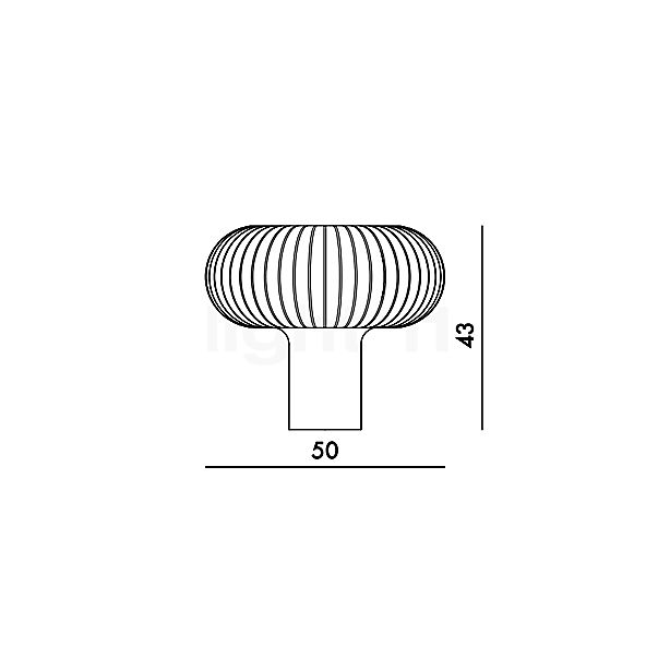 Kartell Teresa Bordlampe hvid skitse