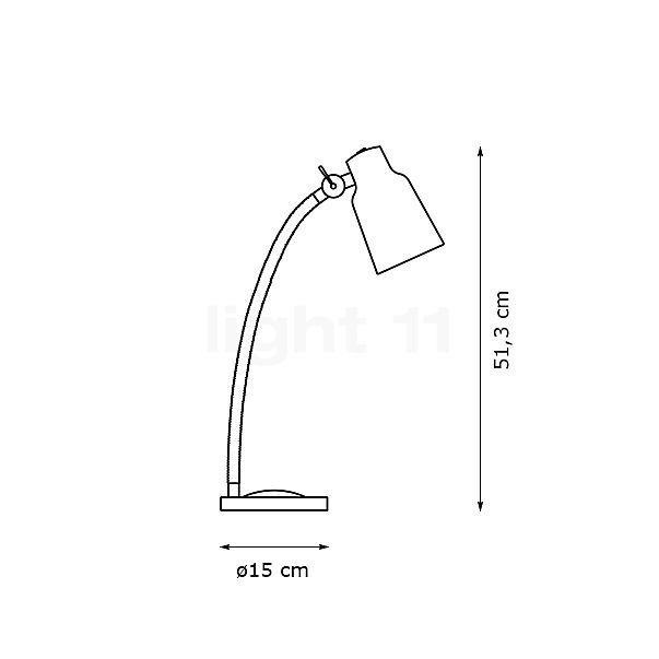 LEDS-C4 Funk Table lamp brown , discontinued product sketch