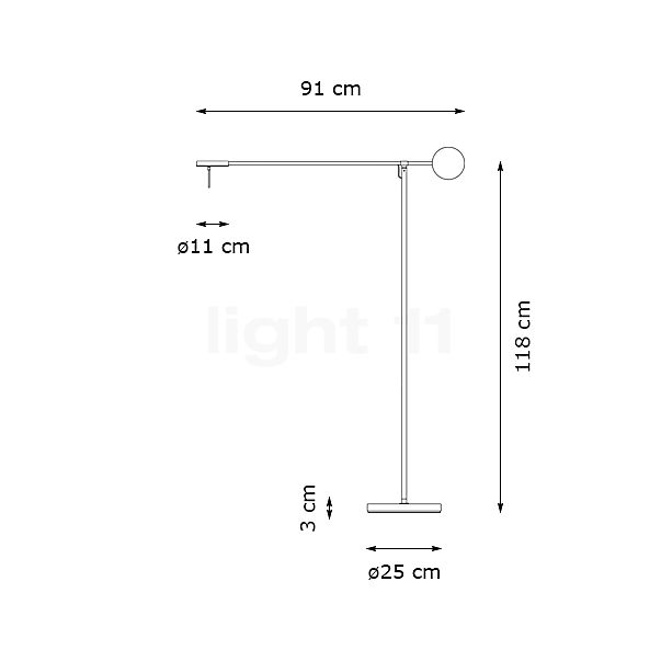 LEDS-C4 Invisible Reading Light black , discontinued product sketch
