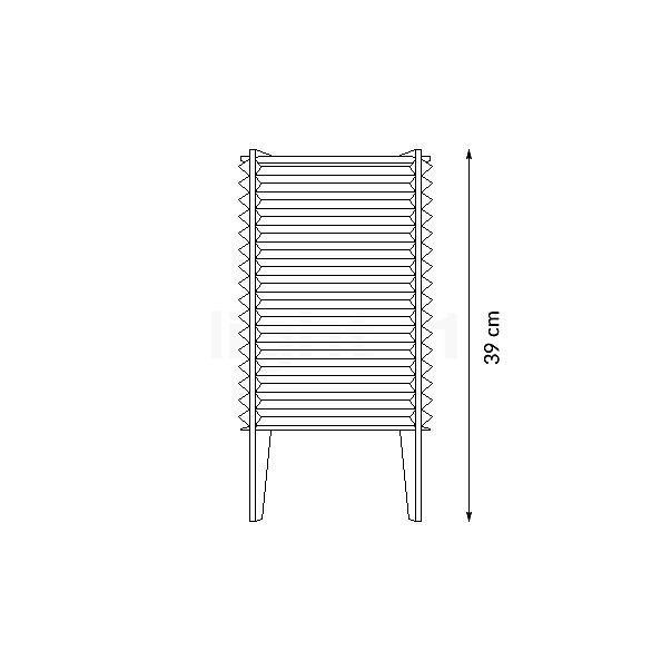 Le Klint Bee Hive Lampada da tavolo rovere - 39 cm - vista in sezione