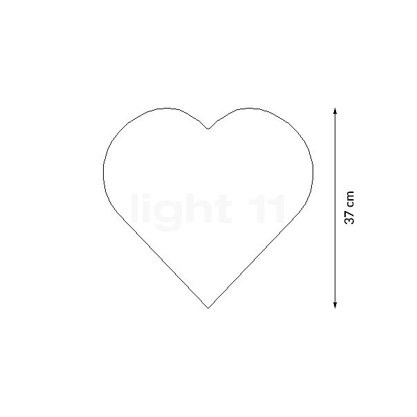 Le Klint Heart Light Pendel 37 cm skitse