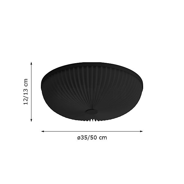 Le Klint Lamella wall/ceiling light aluminium, ø50 cm sketch