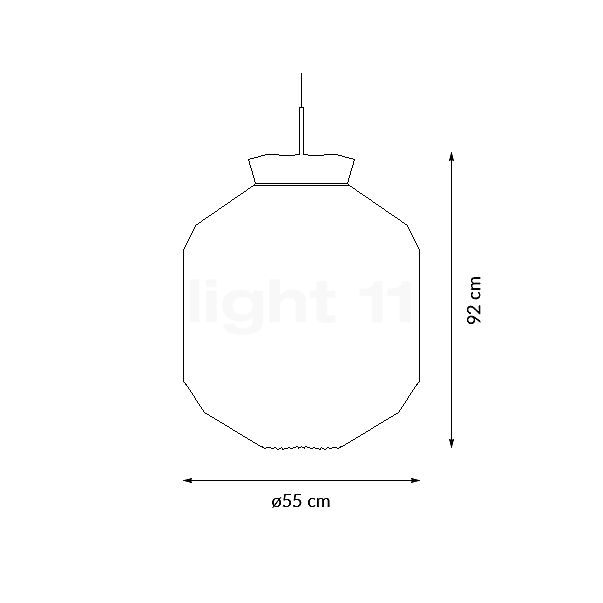 Le Klint Model 105 Pendant Light paper diffuser - XXL sketch