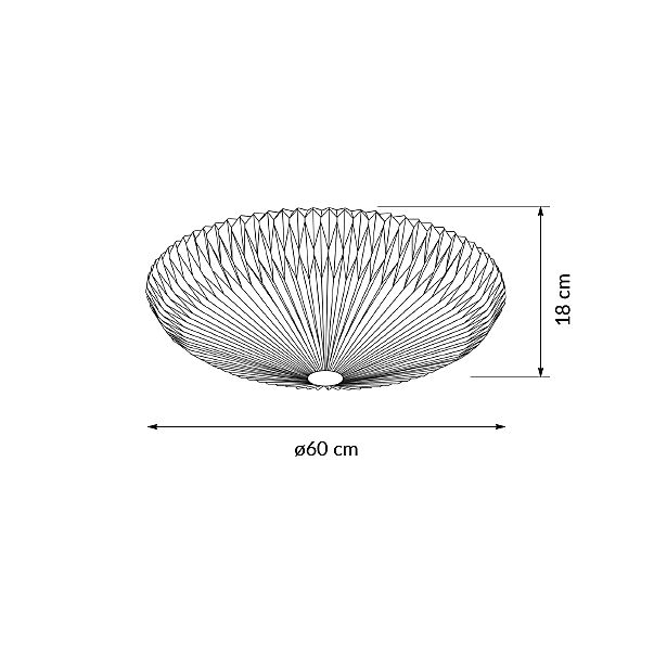 Le Klint Model 23 Plafondlamp kunststof kap - 60 cm schets