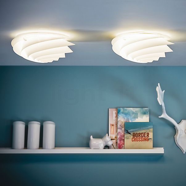 Le Klint Swirl, lámpara de techo y pared blanco - ø37 cm