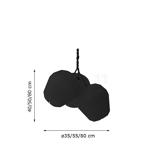 Le Klint The Bouquet Pendel 3-flammer ø55 cm skitse