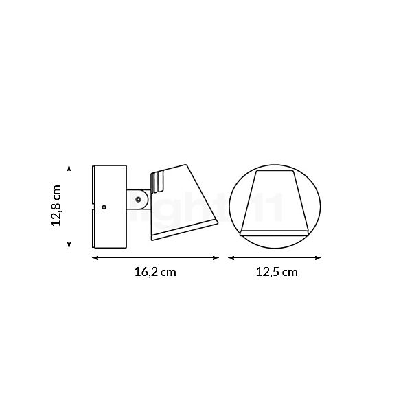 Ledvance Endura Style Spot LED grigio, 1 fuocho , Vendita di giacenze, Merce nuova, Imballaggio originale - vista in sezione