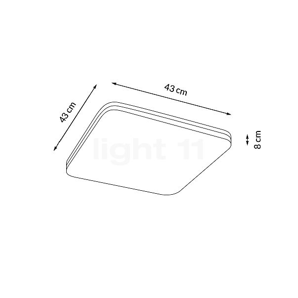 Ledvance Orbis Deckenleuchte LED 43 cm x 43 cm Skizze