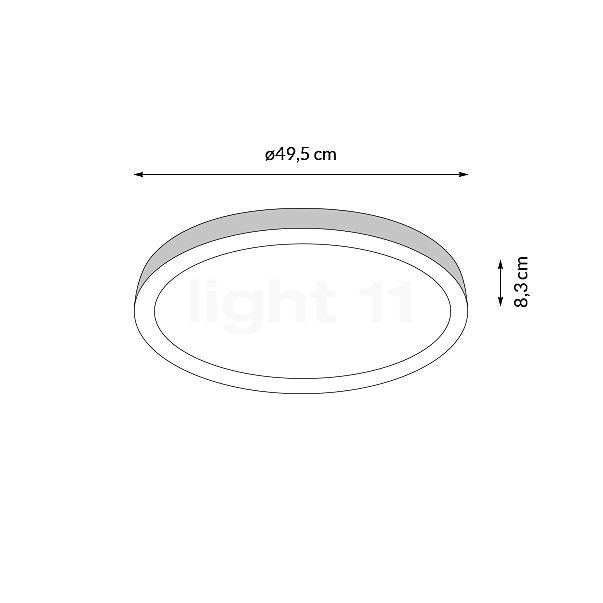 Ledvance Orbis Frame Lampada da soffitto LED Smart+ bianco/trasparente - vista in sezione