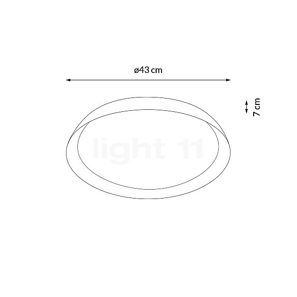 Ledvance Orbis Plate Plafonnier LED Smart+ blanc - vue en coupe