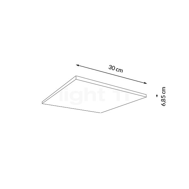 Ledvance Planon Frameless Deckenleuchte LED 30 cm x 30 cm , Lagerverkauf, Neuware Skizze