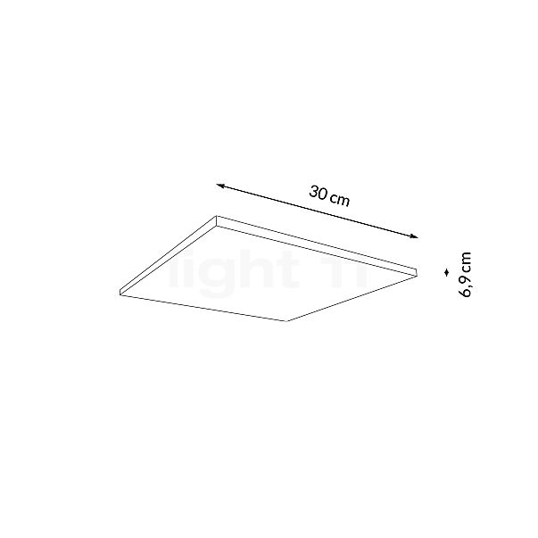 Ledvance Planon Frameless Deckenleuchte LED Smart+ 30 cm x 30 cm Skizze