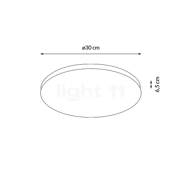 Ledvance Planon Frameless Deckenleuchte LED ø30 cm Skizze