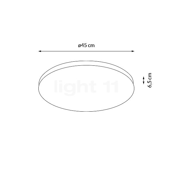 Ledvance Planon Frameless Deckenleuchte LED ø45 cm Skizze