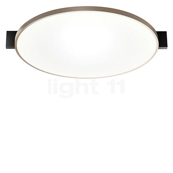 Light Point Inlay Round, lámpara de techo LED negro/dorado - 44 cm